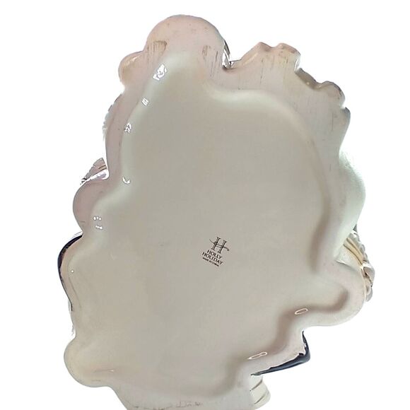 Holly Holiday Santa Claus Cookie Jar Large Ceramic Bag of Toys Holly Trim - Picture 6 of 13